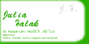 julia halak business card